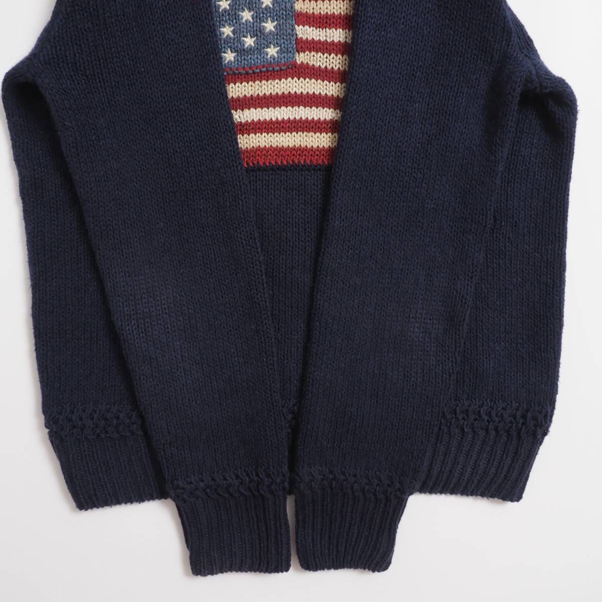 ラルフローレン Ralph Lauren ニット セーター ショールカラー 星条旗
