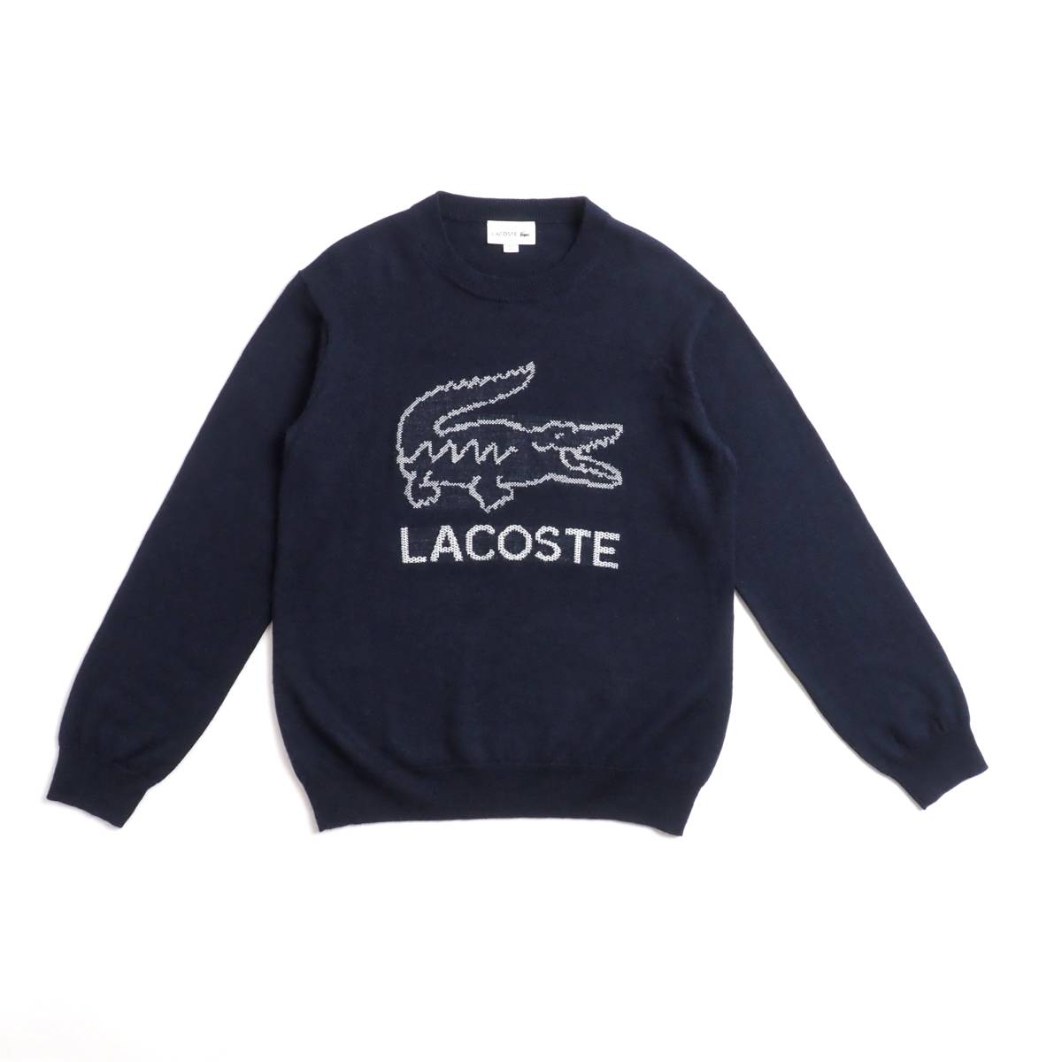 ラコステ Lacoste 希少 ニット セーター ネイビー ワニロゴ 美品