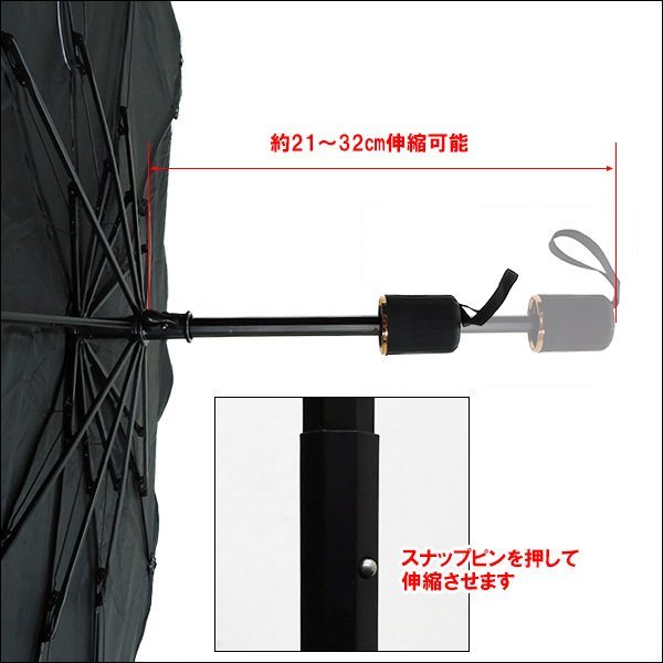 車用 傘型サンシェード カーサンシェード 車用パラソル ブラック フロントガラス カバー 折りたたみ コンパクト収納/13э_画像5