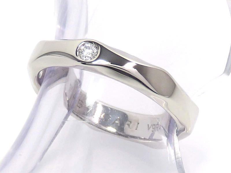 BVLGARI BVLGARY Pt950 diamond in fi NEAT wedding * band #48 platinum 