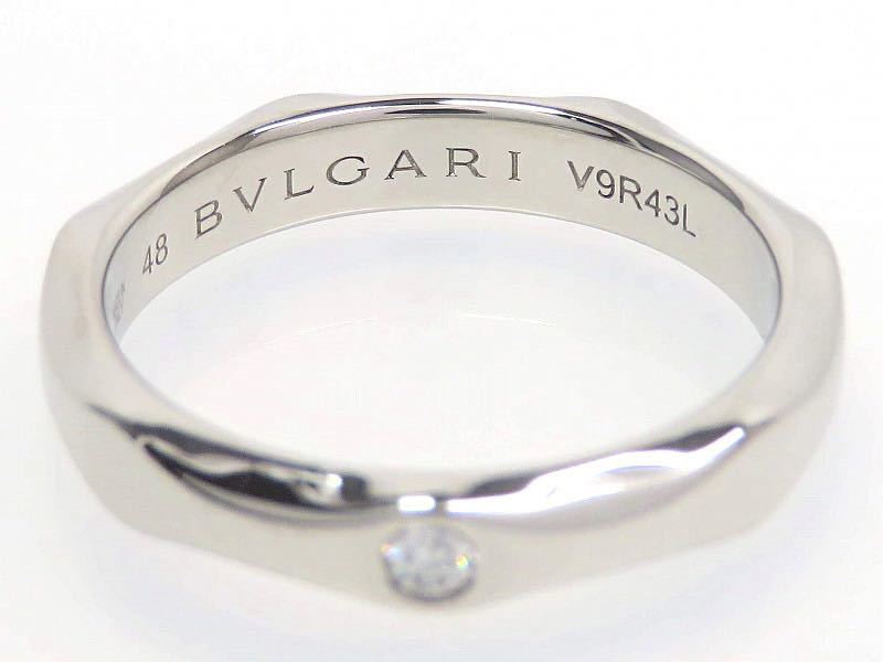 BVLGARI BVLGARY Pt950 diamond in fi NEAT wedding * band #48 platinum 