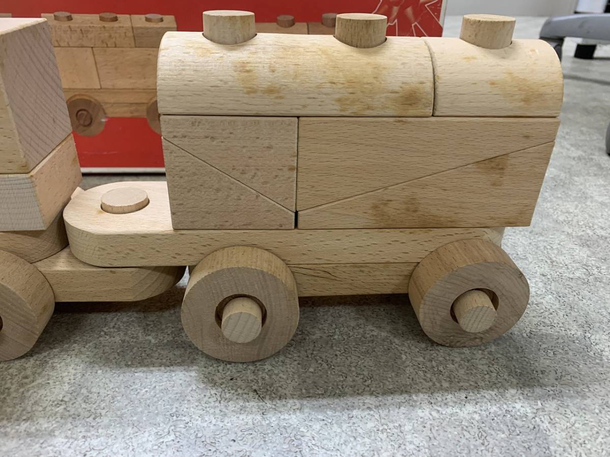 KAWAI river . musical instruments wooden toy construction block .... car 3031 toy wooden building blocks wisdom Showa Retro origin box attaching ①