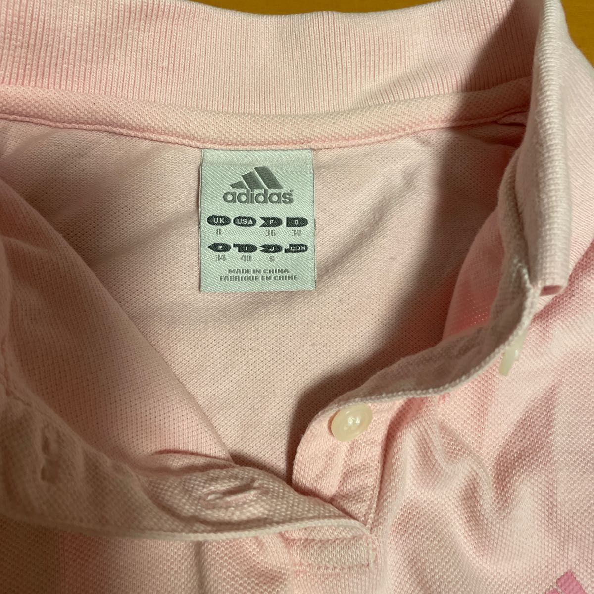adidas アディダス　キッズ　ノースリーブポロシャツ　ピンク