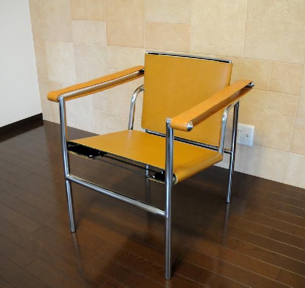 ル・コルビジェ/LC1 レザー 本革　スリングチェア/色　タン/最高級レザー仕様 Le Corbusier Sling Chair デザイナーズ家具_画像4