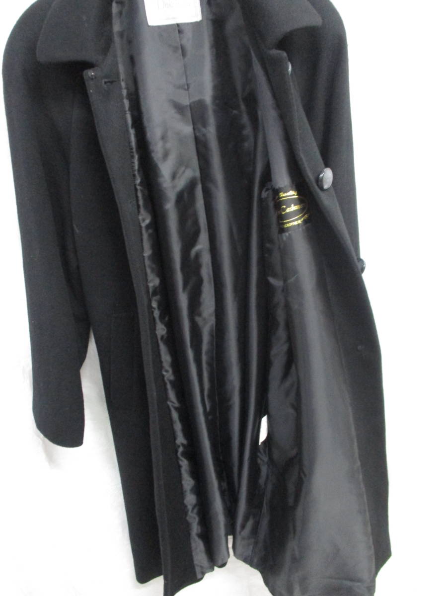 ロングコート黒ダルシアナ　１００％カシミア　１１号　検　レディースファッション　カシミアコート_画像5