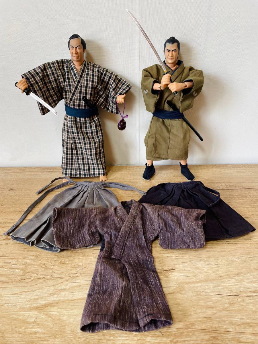 2 x ALFREX アルフレックス 時代劇 侍シリーズ 1/6 三船敏郎フィギュア2 x Samurai Drama Figures Toshiro Mifume Made In JAPAN 1999 2002
