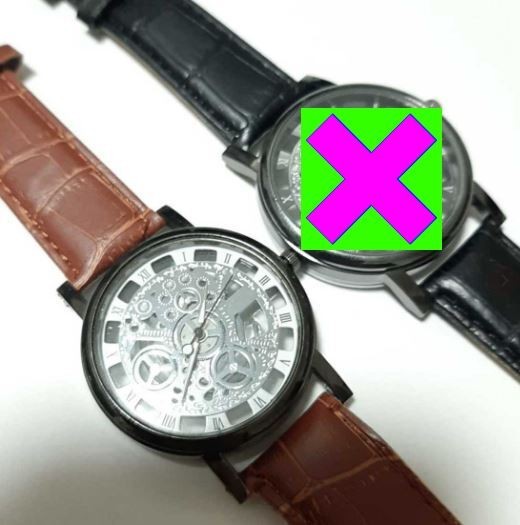 新品　未使用　スケルトン メンズ 腕時計 アナログ ウォッチ デザイン レザー風 ストラップ　時計　レディース　腕時計　茶色　ブラウン　_画像4