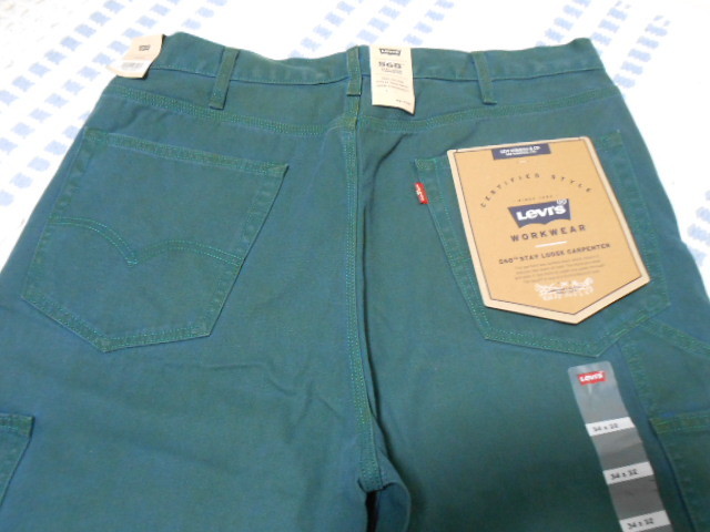  new goods! limitation! Levi's 568 stay Roo z carpe nta- pants W34 558490042 blue .. exist green 501XX work pants pe Inter 