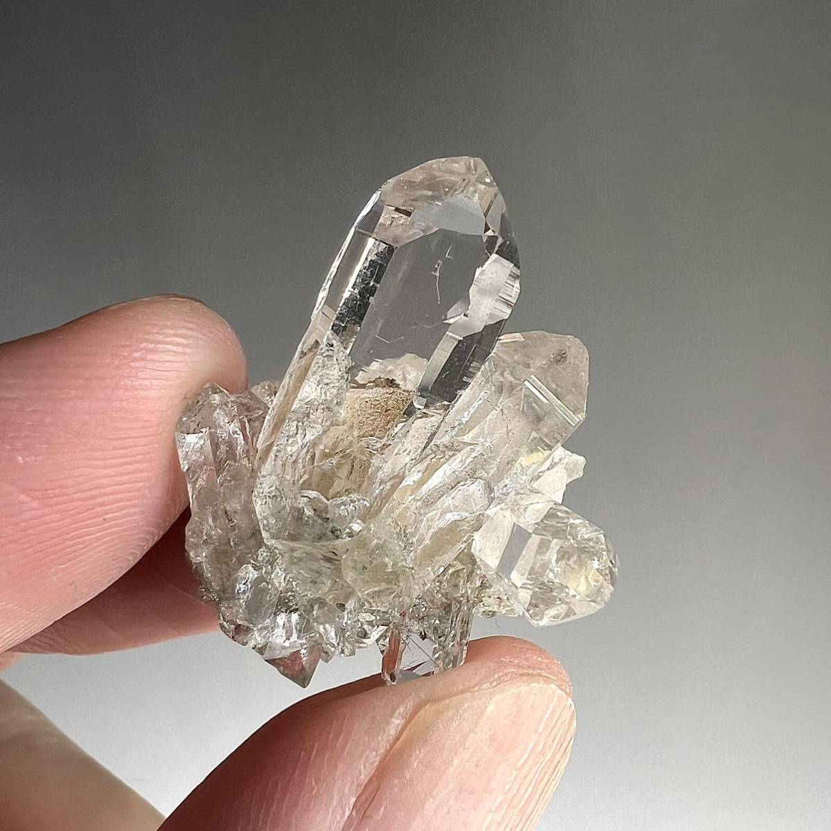 最高級 マニハール産 クローライトクリスタル ポイント ヒマラヤ水晶 3