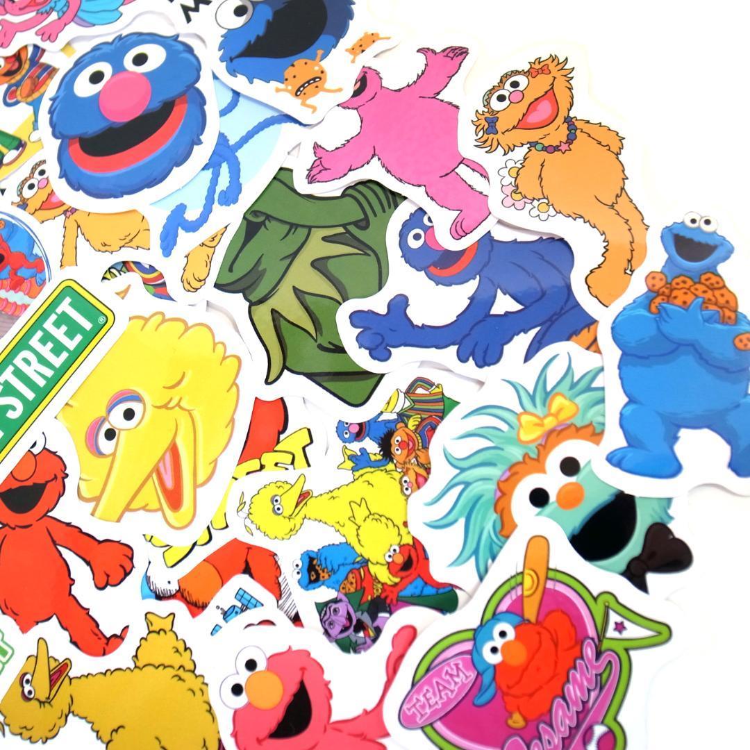  Sesame Street sticker 55 pieces set PVC waterproof Sesame Street character Elmo Cookie Monster Big Bird Kermit 