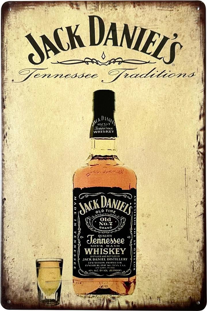 ジャックダニエル Jack Daniel's. フォト ブリキ看板 20cm×30cm アメリカン雑貨 サインボード サインプレート バー レストラン_画像1