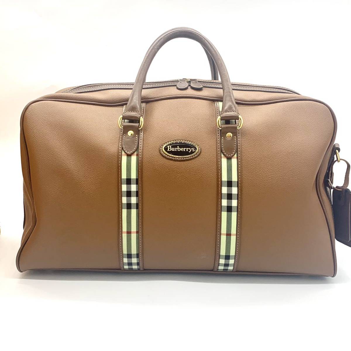 極美品【希少デザイン】BURBERRY バーバリー ノバチェック PVC レザー