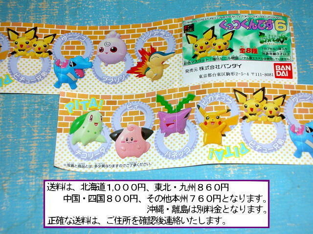 5771新品 ポケットモンスター くっつくんです6 全8種 ポケモン ピカチュウ ピチュー兄弟 ヒノアラシ ププリン ワニノコ ハネッコ ピィ_画像7