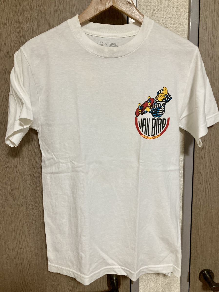 【SANTA CRUZ×THE SIMPSONS】Tシャツ Sサイズ made in Mexico サンタクルーズ JAILBIRD シンプソンズ スケーター ストリート_画像1