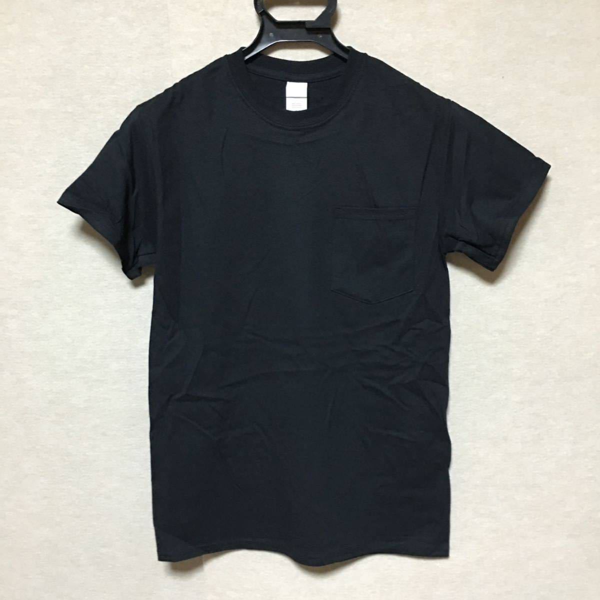 新品未使用 GILDAN ギルダン 半袖Tシャツ ポケット付き ブラック 黒 S_画像1