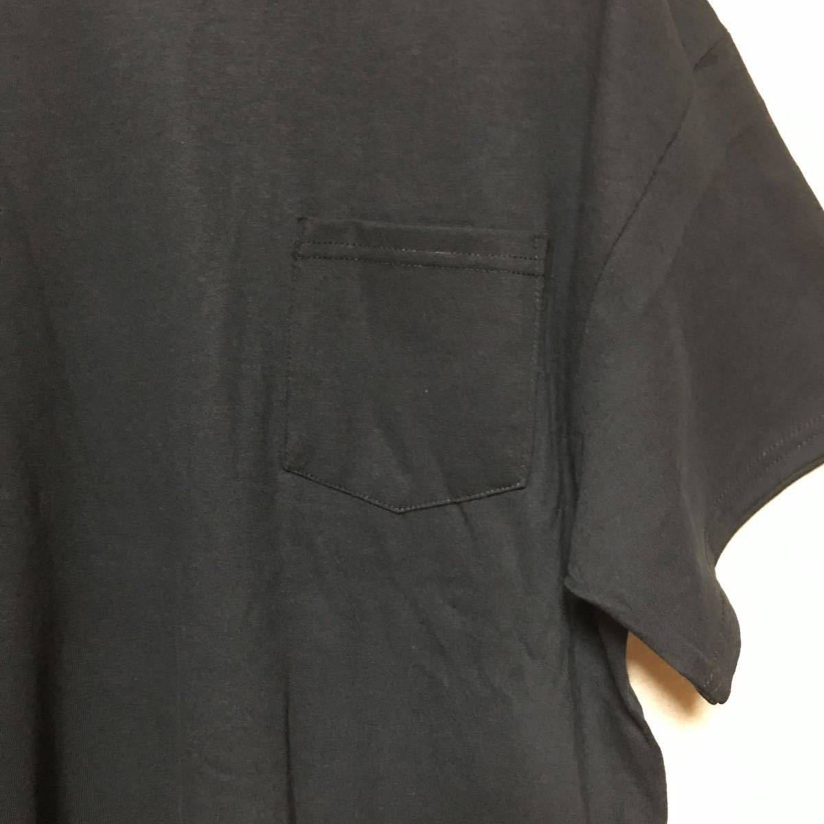 新品未使用 GILDAN ギルダン 半袖Tシャツ ポケット付き ブラック 黒 S_画像2