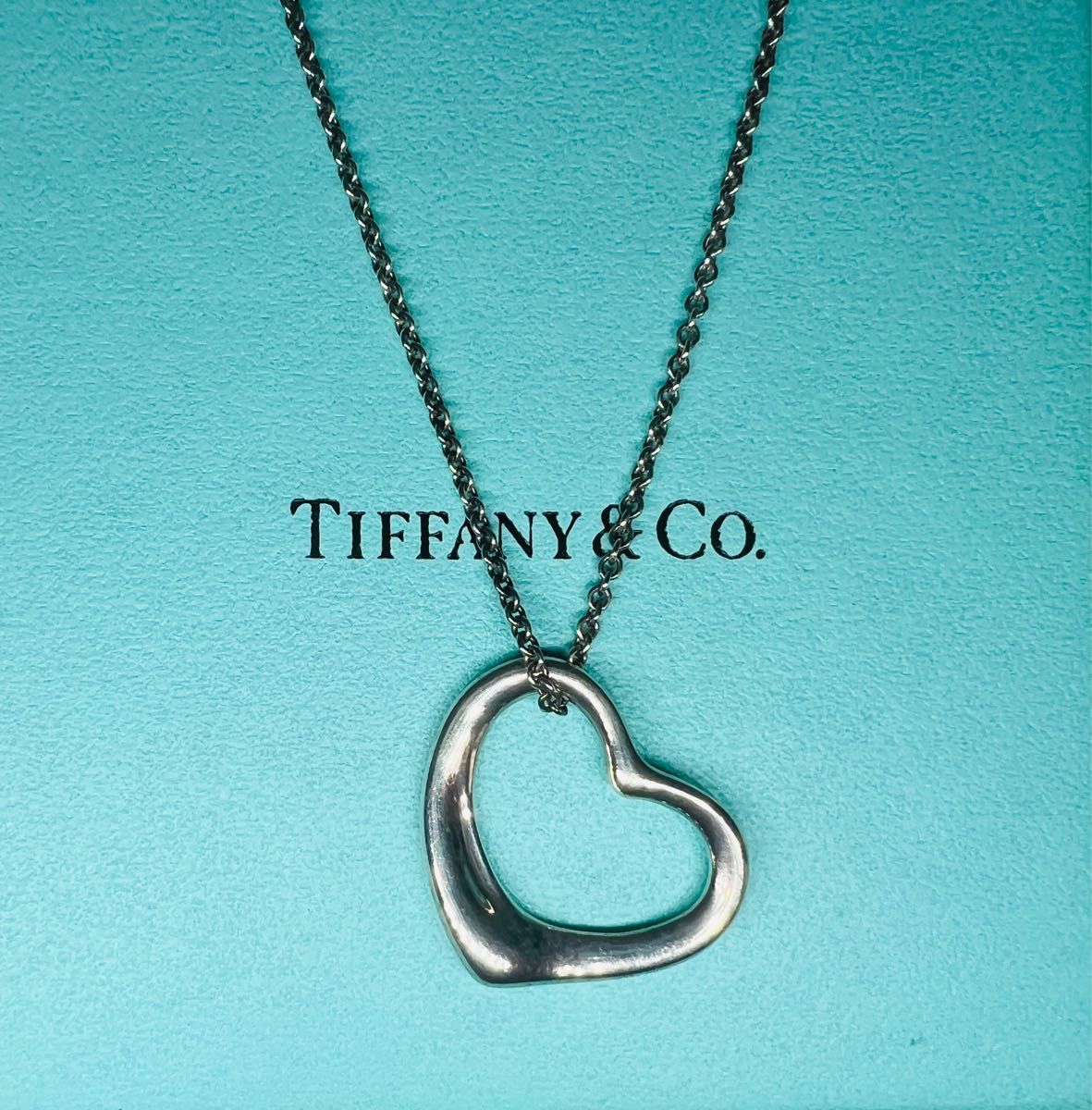 TIFFANY&Co. オープンハート ティファニー 箱付き ティファニーネックレス シルバーアクセサリー 保存袋 付属品