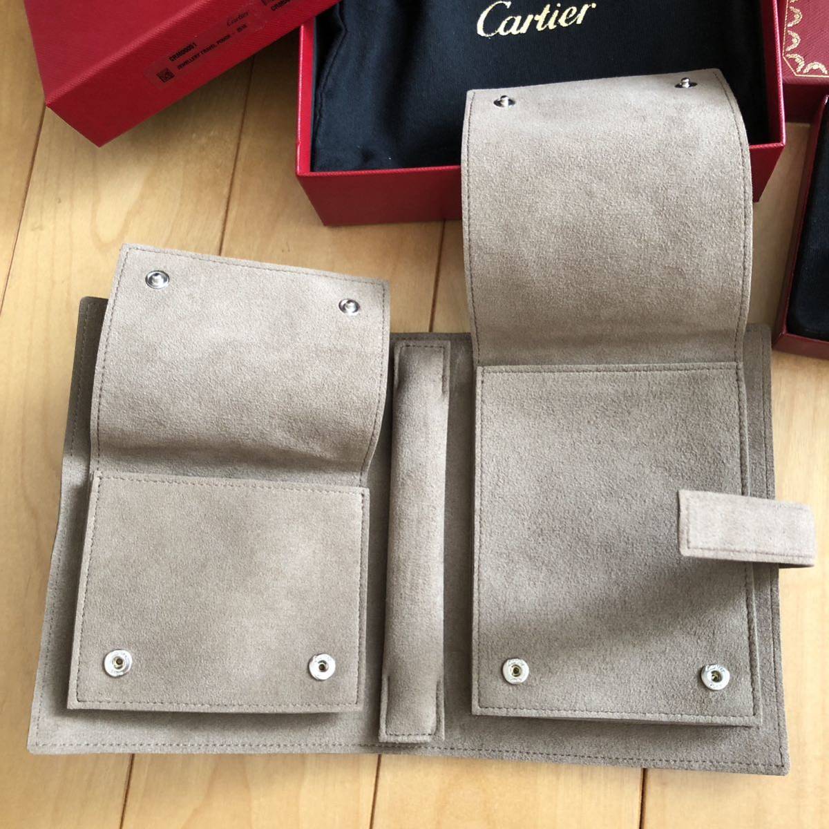 Cartier カルティエ ジュエリートラベルポーチ CRM00051 手帳型 ジュエリーケース ジュエリークリーナー セット