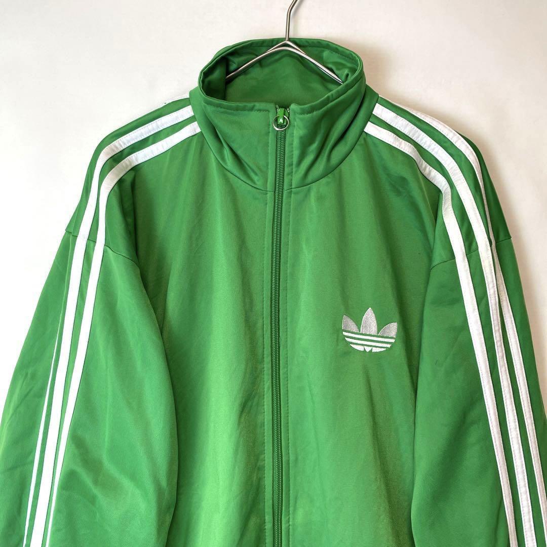 あいみょん着用カラー★adidasアディダス トラックジャケット ファイアーバード ファイヤーバード 緑グリーン トレフォイルロゴ 90s 3XL