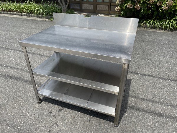 綺麗【ステンレス作業台調理台間口1200×奥行600×高さ800mm+150mm
