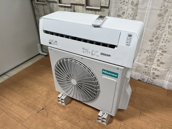 §展示使用品【 ハイセンス / Hisence 冷房・暖房インバーターエアコン HA-S22DE9-W 2022年購入 主に６畳 ダブルクリーンシステム】N08167_画像1