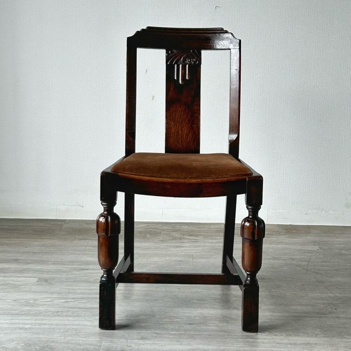 アンティーク 家具 ダイニングチェア イギリス 英国 1930年頃 オーク材 椅子 ビンテージ家具/ヴィンテージ 輸入家具 店舗什器 710B