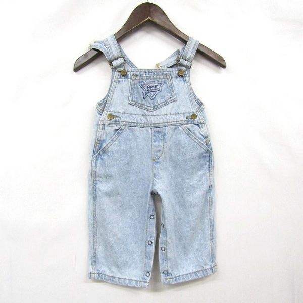 USA製 キッズ サイズ 8M BABY GUESS デニム サロペット オーバーオール ロンパース 幼児 ゲス 古着 ビンテージ 3AU1515_画像1