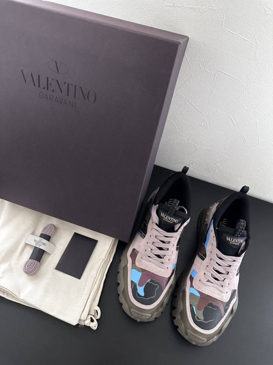 VALENTINO GARAVANI レザースニーカー　迷彩柄　41/26.5cm_画像2