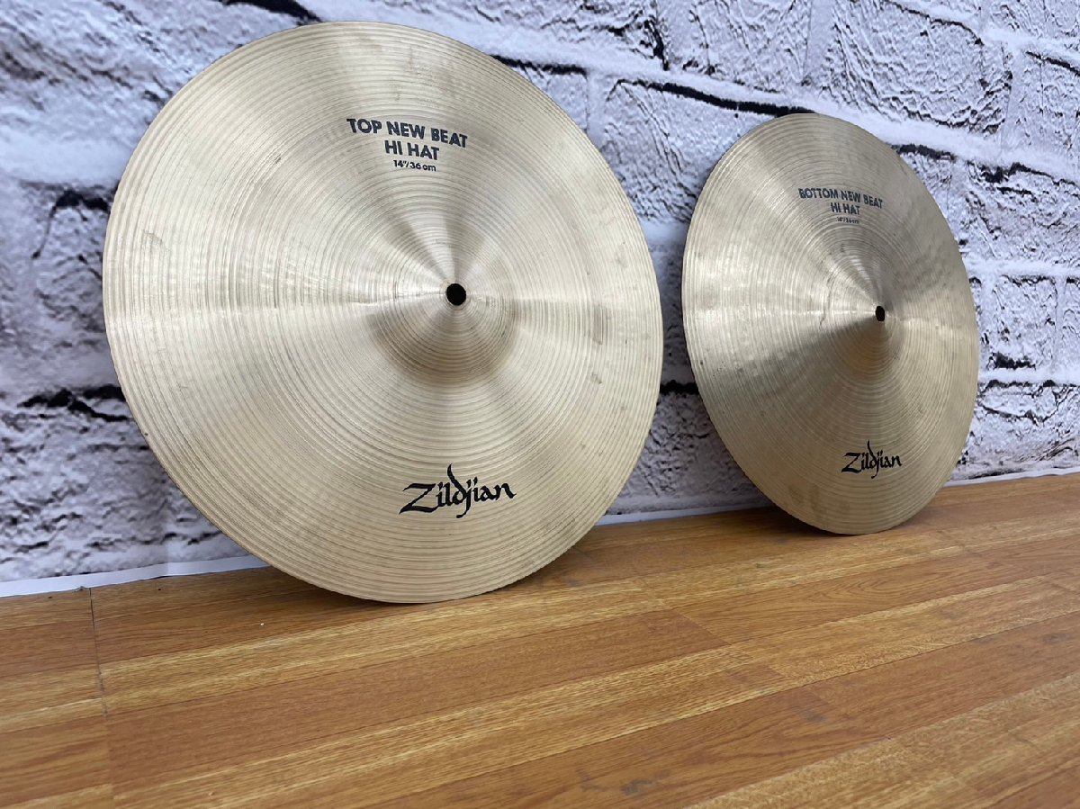 □t1306 中古☆Zildjian ジルジャン top new beat hi hat 14/36