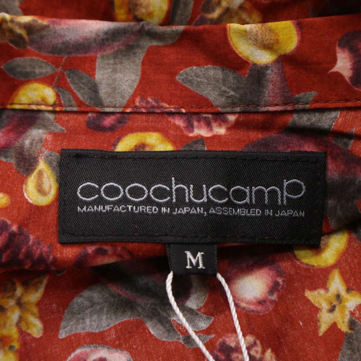 【新品 未使用】 COOCHUCAMP クーチューキャンプ 【Happy Shirt】木の実 総柄★ 半袖 オープンカラー シャツ Sz.M　メンズ　I3T00787_8#A_画像7