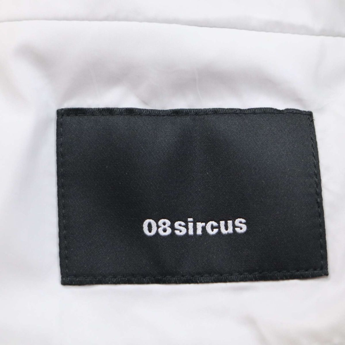 19SS★ 08sircus ゼロエイトサーカス 通年 ナイロン アンコン テーラード ジャケット ブレザー Sz.6　メンズ ライトグレー　I3T00871_8#O_画像5