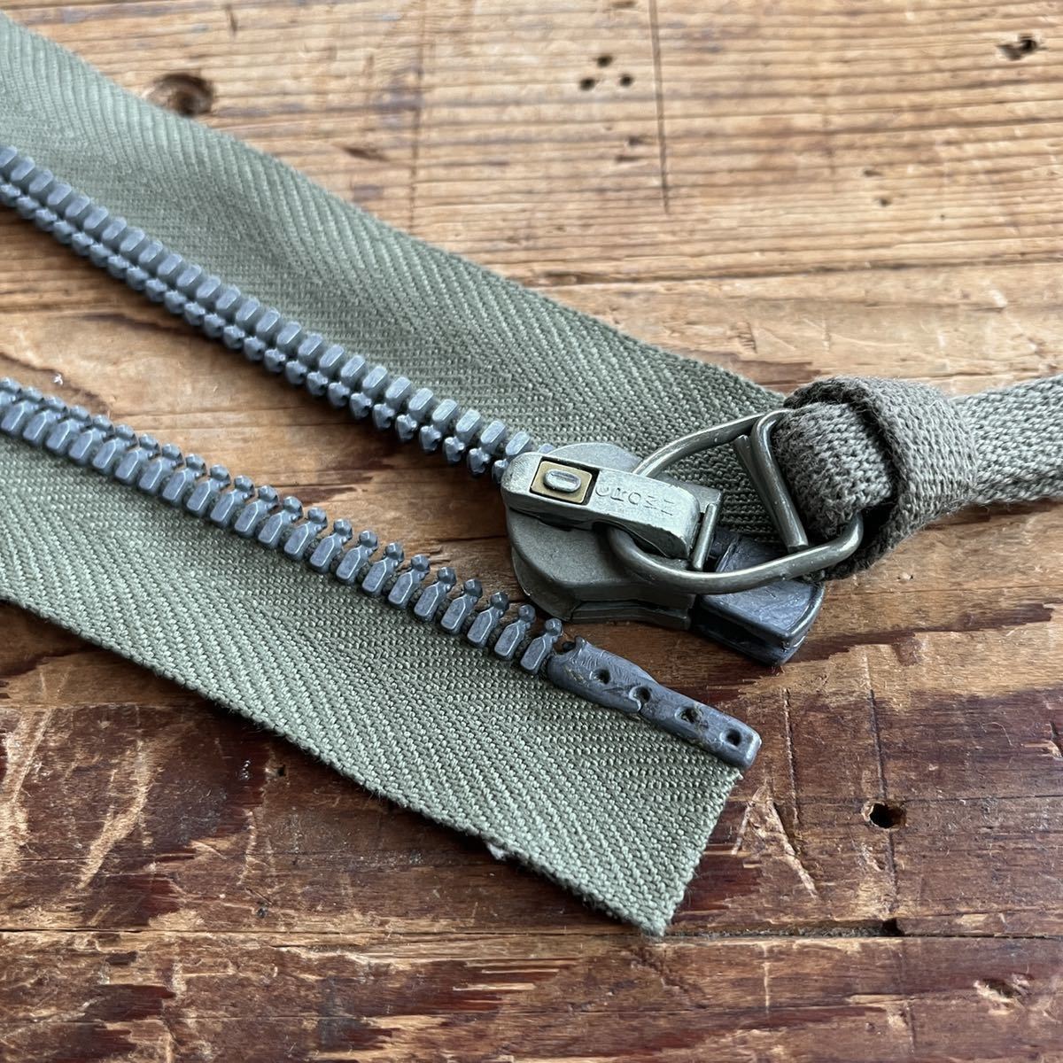  ultra rare 50*s beautiful goods Crown10 number zipper M-51 Vintage M-1951 fastener for exchange TALONta long CONMAR military the US armed forces discharge goods US Crown MA-1 B-3B