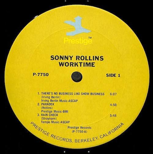 249264 SONNY ROLLINS / Worktime!(LP)_画像3
