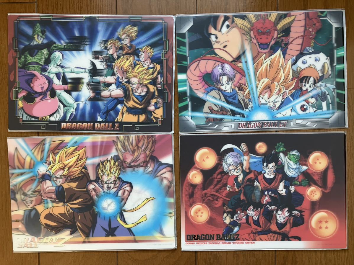 レア　新品　未使用　ドラゴンボール　データカードダス　アートボード　下敷き　7枚セット　アンケートはかき付き_画像2