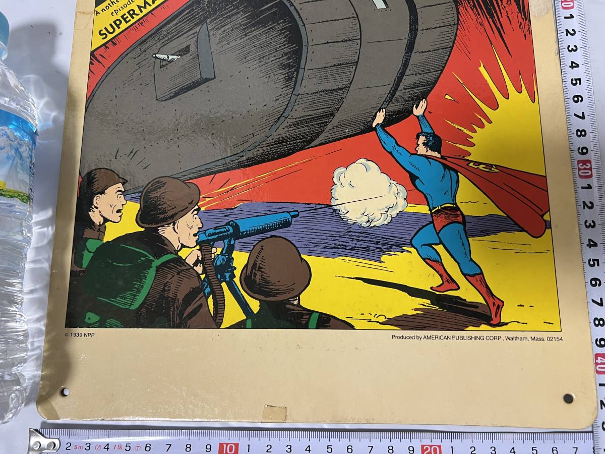 厚紙 看板 アメリカン ビンテージ　戦前 1939年 ACTION COMICS スーパーマン アクションコミックス アメコミ_画像5