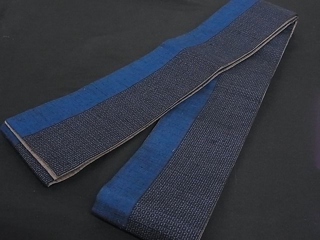 逸品】本場結城紬(藍結 八十亀甲)-