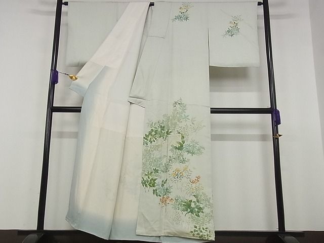 平和屋-こころ店■訪問着　花鳥文　着丈156.5cm　裄丈65.5cm　正絹　逸品　B-ag3632_画像2