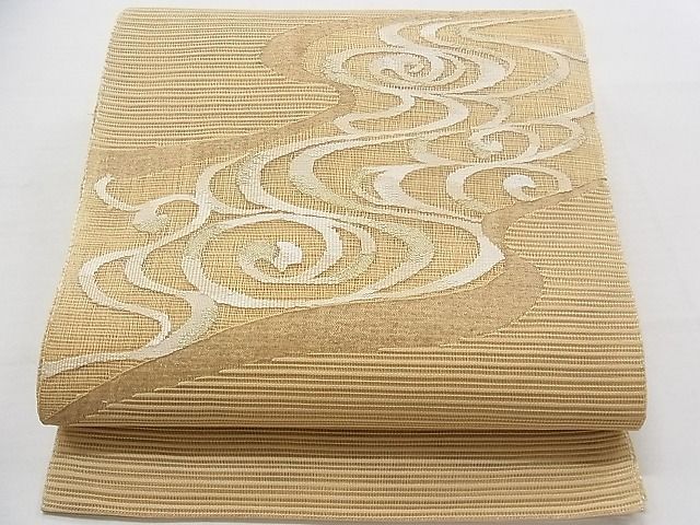 平和屋-こころ店□夏物八寸名古屋帯流水銀糸正絹逸品B-np6996 | JChere