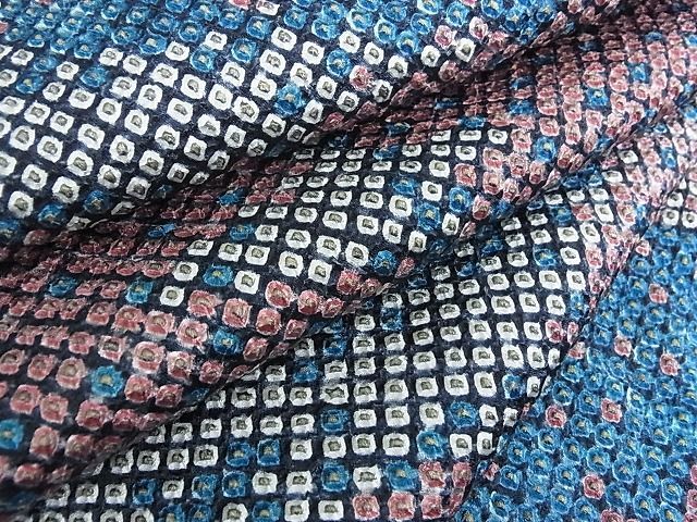 新入荷 平和屋2□絞りの開祖 竹田庄九郎 小紋 総絞り 霞文 ますいわ屋