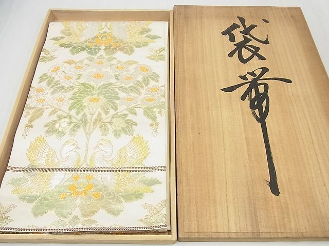 SALE】 平和屋1□極上 龍村美術織物 たつむら 本袋帯 聖樹瑞鳥錦 金