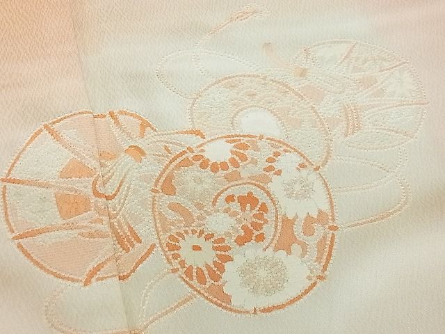 平和屋-こころ店■色留訪問着　刺繍　鼓文　着丈154.5cm　裄丈62.5cm　正絹　逸品　A-ja4186_画像4