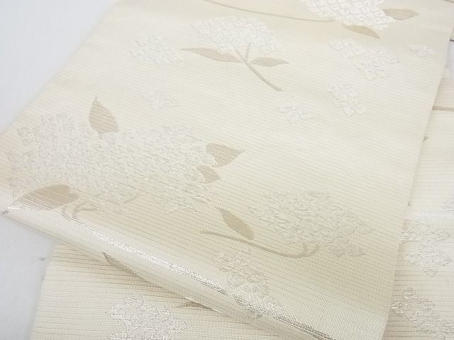平和屋2□夏物 九寸名古屋帯 唐織 紫陽花 金銀糸 逸品 ps9165 の商品
