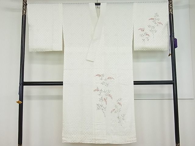 平和屋1□極上 長襦袢 無双仕立て 南天 逸品3s20038-