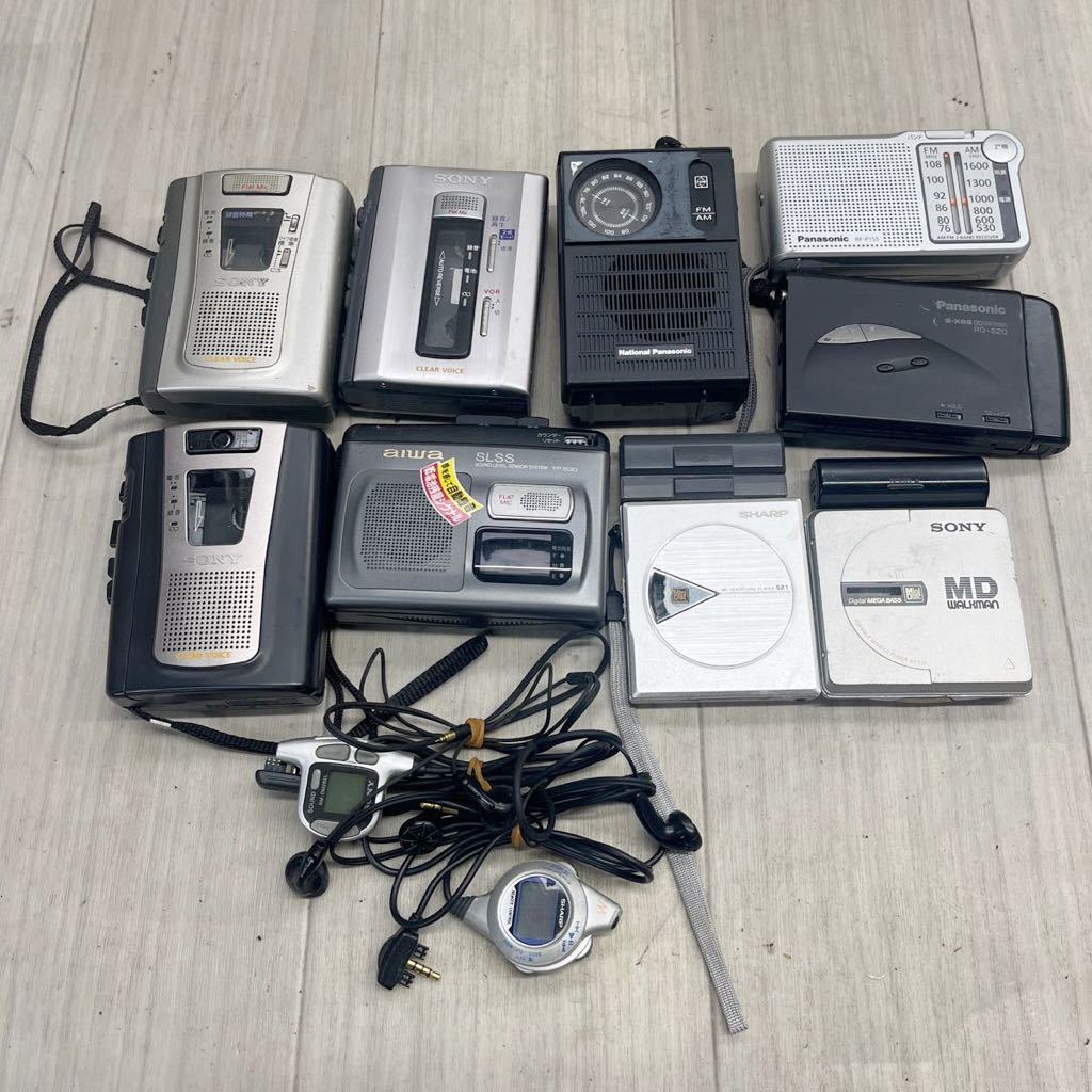 SONY Panasonic SHARP カセット MD プレーヤー 5点セット SONY Panasonic SHARP カセット MD プレーヤー 5点セット