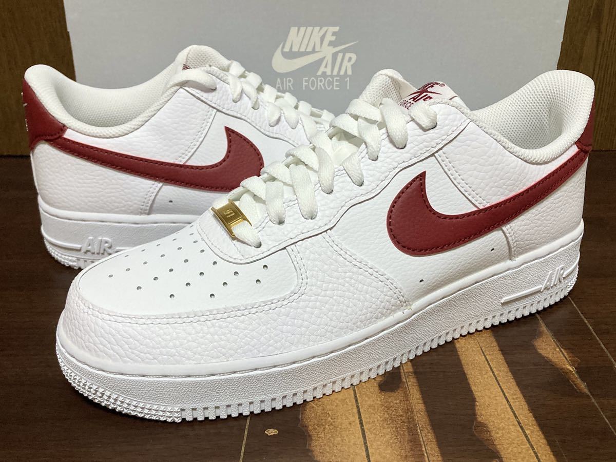 23年製 NIKE AIR FORCE 1 LO ナイキ エアフォース ローカット AF1【CZ0326-100】WHITE TEAM RED ホワイト レッド 白×赤 US8.5の画像1