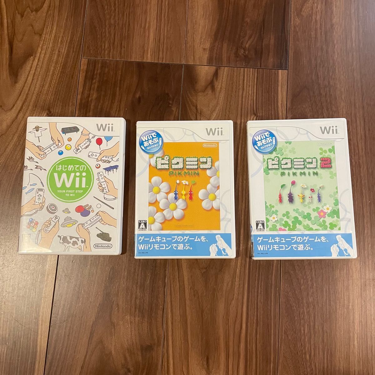 Nintendo Wii 本体 リモコン2本 はじめてのWii ピクミン1 2 +モンハン3クラシックコントローラPRO 任天堂