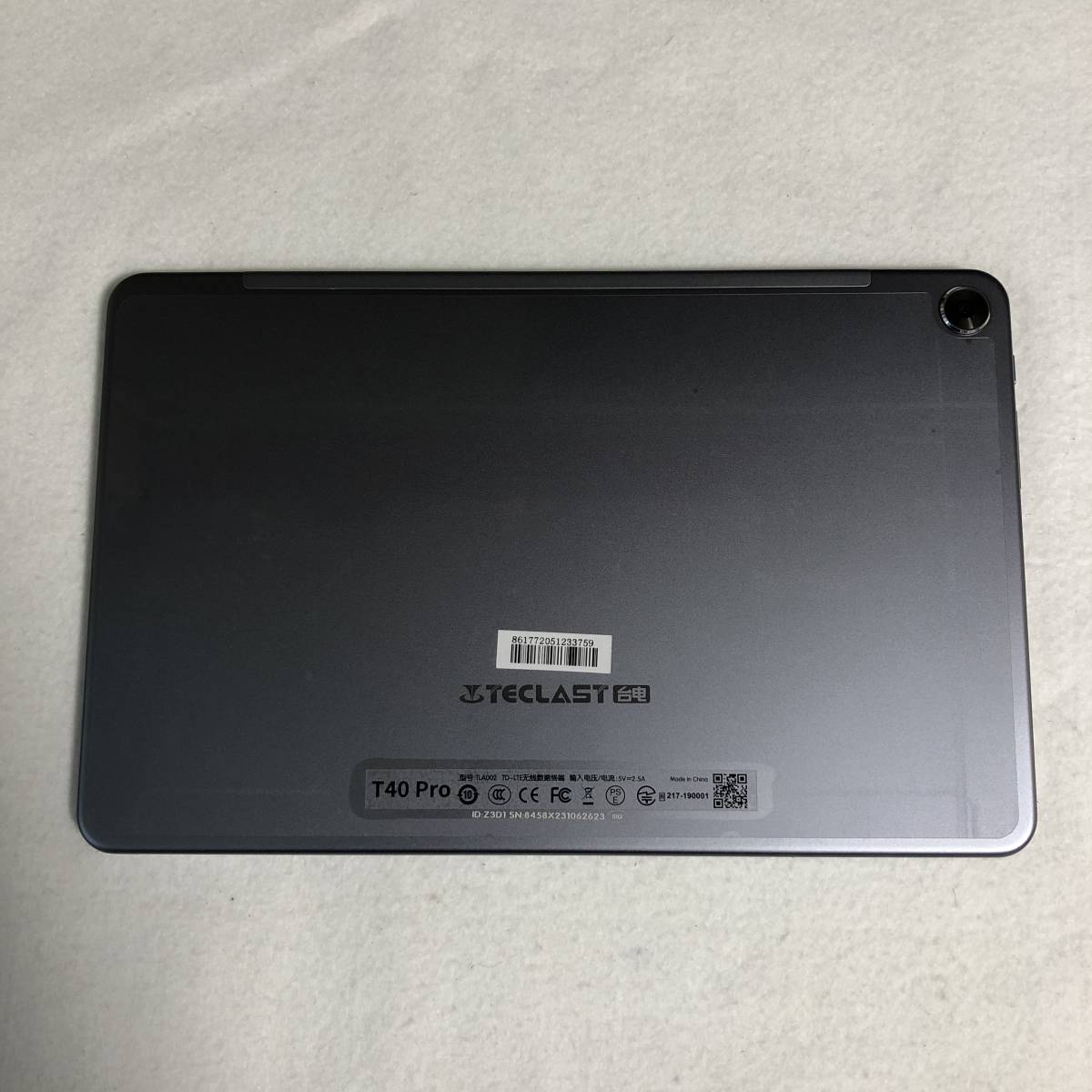 【未使用に近い/SIMフリー】Teclast T40 Pro［3064120PV］8GB/128GB/グレー★　08032N_画像4