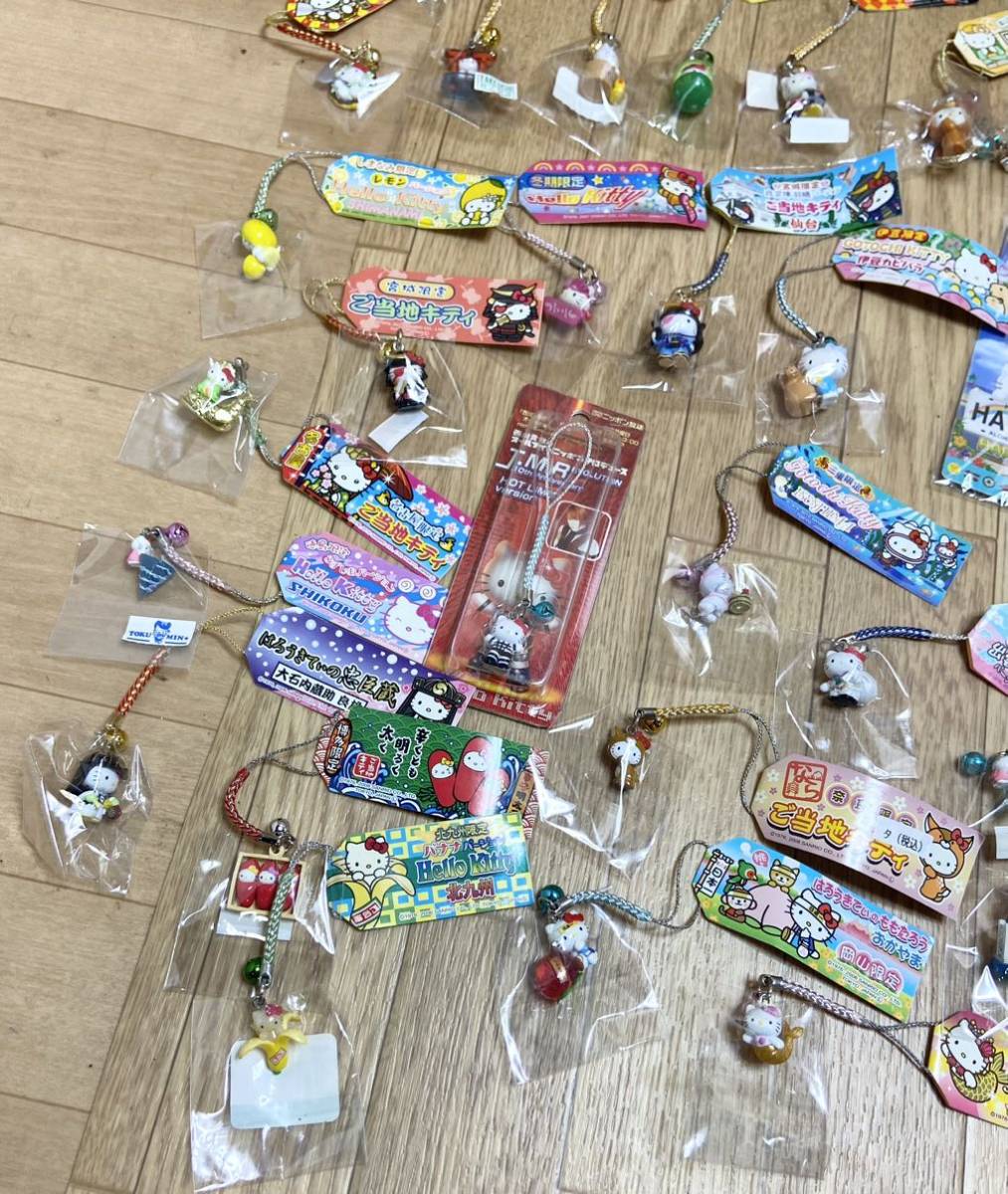 未使用☆ ご当地 限定 キティ ストラップ 根付 ファスナーマスコット