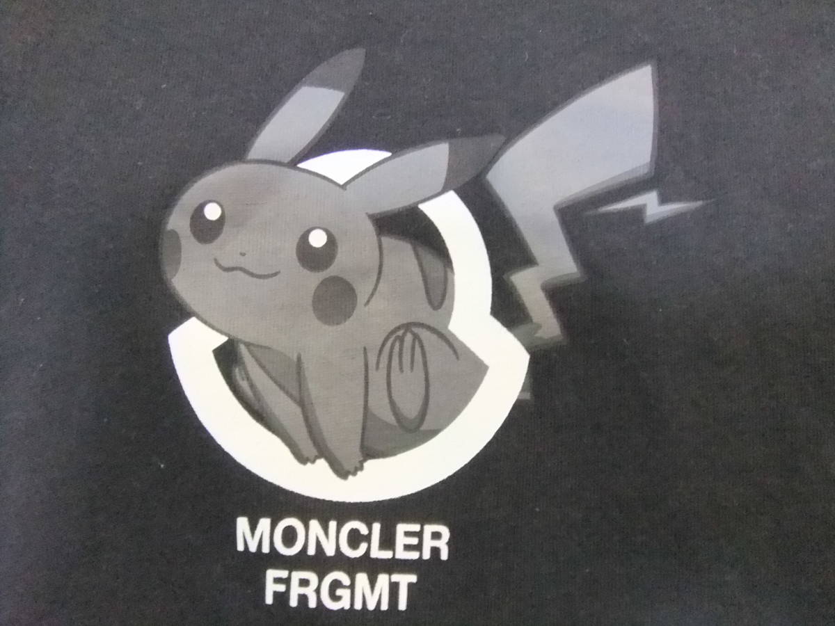★ 極上中古！ Moncler (モンクレール) メンズ pokemon ピカチュウ コットンロングＴシャツ ブラック size7 激安出品！ ★_画像3
