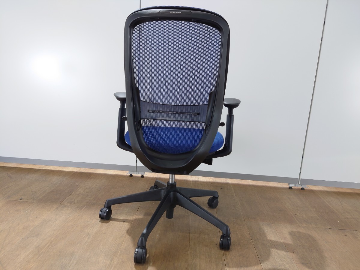 【送料無料】オカムラ シルフィー ブルー ハイバック 稼動肘 事務 椅子 オフィスチェア 高級 椅子 メッシュ C685XS-FMP3 中古 19_画像8